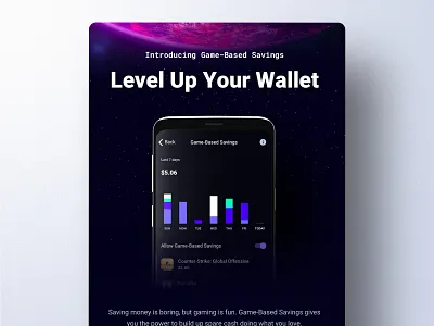 Feature Announcement Email blast brand design email gaming product design template typography ui