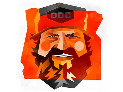 Aaron James Draplin - ORANGE 21 (Custom Commission) aaronjamesdraplin art direction ddc design draplin drawing graphic design illustration oregon pantone portland portrait portrait illustration vector