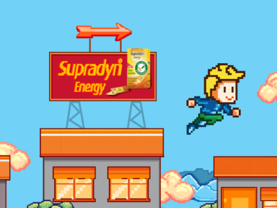 Supradyn Energy Fast Action 8-bit Animation Movie 2d 8bit animation cartooning character illustration pixel vector