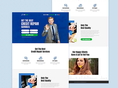Credit Repair Landing Page Design buy credit repair creditcard custom design fresh homepage landing design landing page design landingpage lead leadpages psd shop unbounce webdesign webdesignshopping