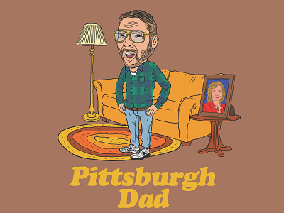 Pittsburgh Dad 80s adobe photoshop adobe sketch dad illustration illustrator photoshop pittsburgh pittsburgh dad