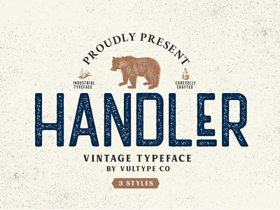 Handler Free Vintage Font design font font family free font free fonts freebie freebies typeface typefaces typogaphy typography