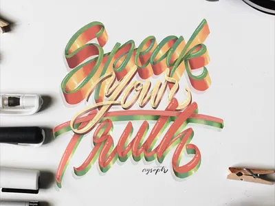 "Speak Your Truth" Hand Lettering brush lettering calligraphy design digital art digital lettering goodtype hand lettering lettering quotes typography