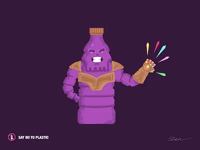 Say no to plastic bottle enviroment illustraion plastic trash world