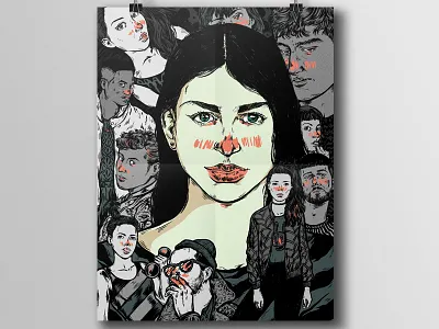 All those profile pictures artwork colors comics design digital digital illustration drawing editorial editorial illustration graphic illustration ink pattern people portrait poster