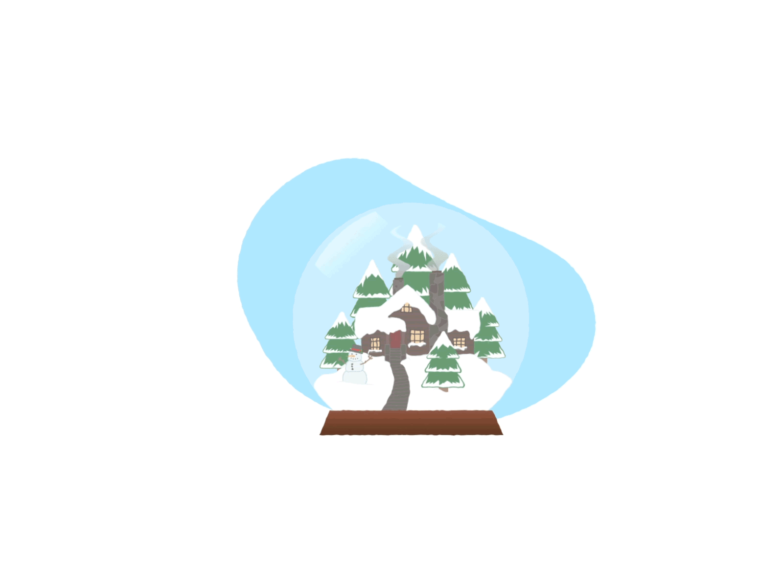 Snow globe adobe illustrator after effects animated animation art design fall gif globe house illustration minimal mograph motion motion graphics quick simple snow snowing snowman