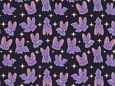 Friendly Bat animal bat cartoon character cute dark design digital illustration doodle flat graphic design halloween illustration illustrator minimal pattern purple redbubble store vector
