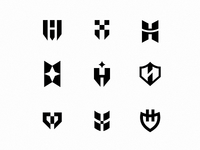 Honor mark explorations branding cap mark design h logo h mark identity illustration letter mark lettermark lettermarkexploration logo mark protection logo shield logo shield mark star logo star mark symbol typography vector