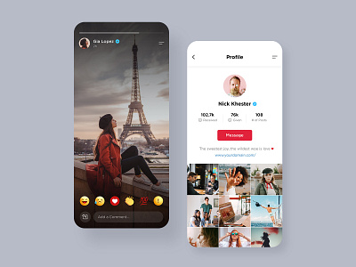 Stories app app app design app ui concept creative interface design ios app iphone app minimal mobile mobile ui profile screen stories app ui ui design ux ux design white