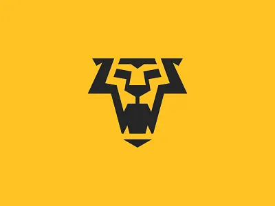 Tiger alphabet animal black branding icon logo minimalist modern symbol yellow