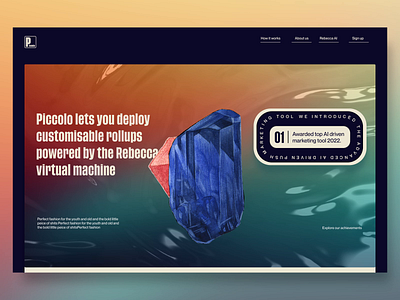 Piccolo Web 3d animation branding gradient graphic design landing page motion graphics ui ux web website