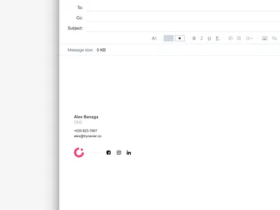 Caviar Email Signature Preview caviar email email design pink signature signature logo