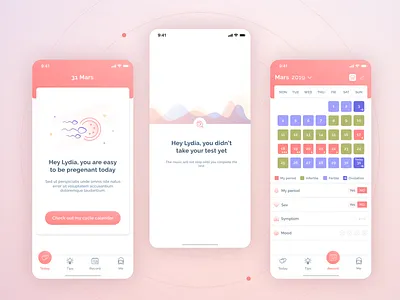 Natural Contraception App alarm app birthcontrol calendar contraception cycle lipstick menstrual cycle music natural ovulation