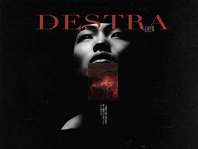 Destra asian black branding china chinese concept creative design film film poster films japan japanese movie portfolio poster red red and black typography vector