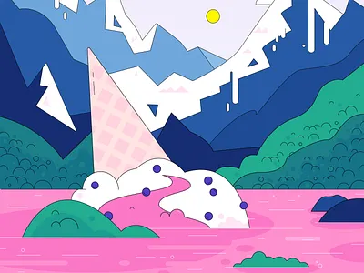 Freddo Print 1 adobe illustrator advertising branding design digital flat food graphic ice cream illustration vector