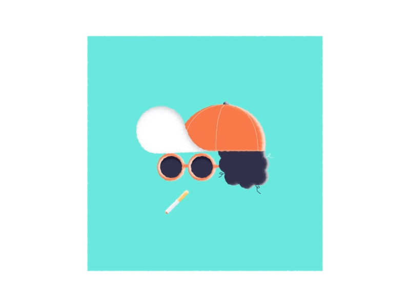 Summer Walk 🚶 2d after affects after effects animation character design gif illustration illustrator loop mograph motion motiondesign