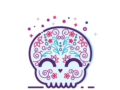 Sugarskull Icon app design flat icon icon art icon design illustration logotype simple skull icon sugarskull sugarskull icon ui vector web