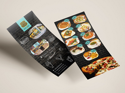Flyer restaurant branding design illustration logo vector