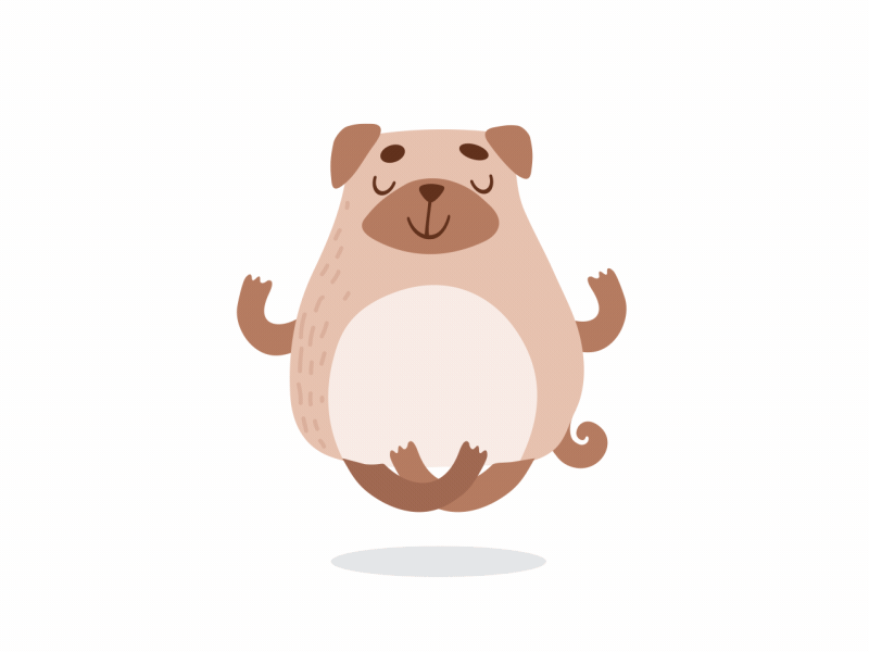 Lottie Meditating Mascot after animation app bodymovin effects lottie mobile ui