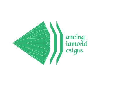 Dancing Diamond Designs Name & Logo branding design diamond illustration logo name typography vector