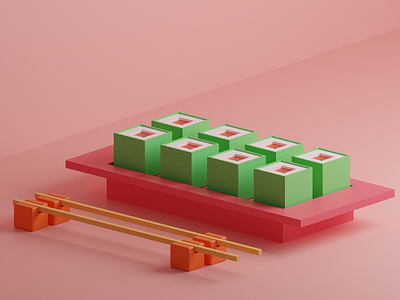 The Shushi Project - 3D 3d 3d art 3dillustration blender rendering ui ui design ux vraj247