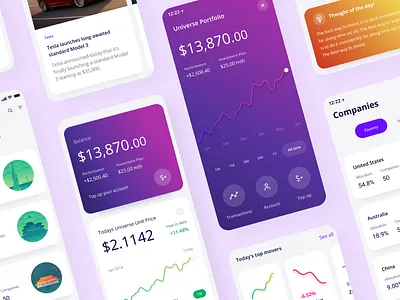 New Spaceship Voyager App app design banking fintech interface design investing ios ui ux