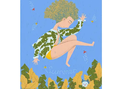 Summer! childrens illustration digital art digital drawing digital illustration digital painting floral flowers happy art illustration kids illustration photoshop summer summer mood summer party