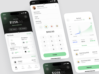 Nabank - Goal Financial Mobile App concept design figma homepage mobile design mobile ui ui user interface