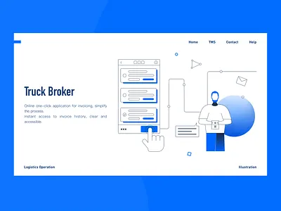 Illustration for truck broker 01 illustration design