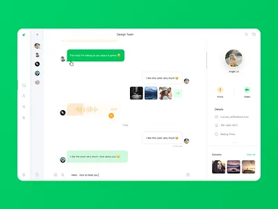 Chat application interface app design ui
