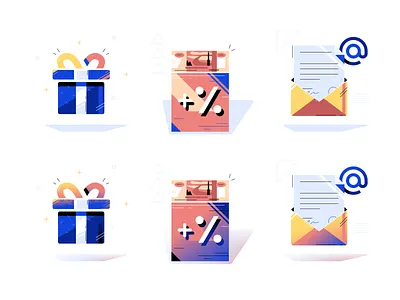 Concept illustration cartoon gifts icon illustration message tolstovbrand vector vtb vtb bank