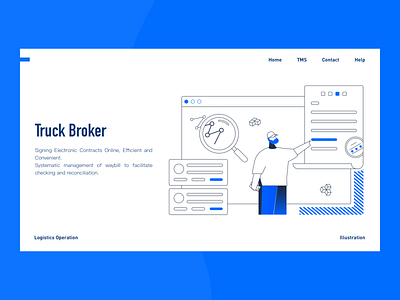 Illustration for truck broker 02 illustration design