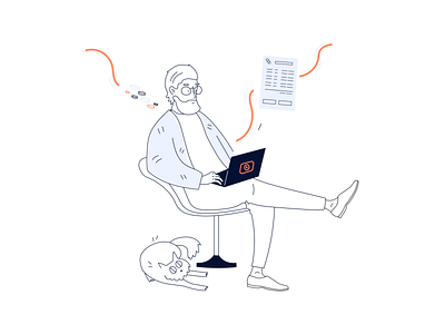 Illustration. Branding & Website. Chronobank clean design embacy illustration landing landingpage minimal promo ui