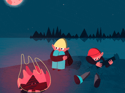 Summer Camp (MotionDesignSchool) aftereffects illustration motiondesign motiondesigner motiondesignschool nice texture