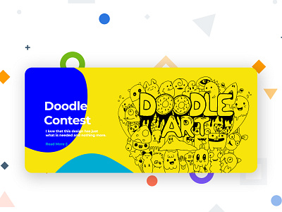 Doodle Single Banner Design app banner banner ad banner ads branding doodle logo minimal sandeep sandy ui ux web webdesign website