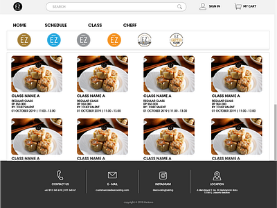 Mockup Website Design EZ Cooking flow graphic design ui uidesign uiuxdesign uxdesign webdesign website wireframe work in progress