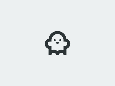 Spooky Lil' Ghost boo cute design flat ghost logo minimal much spook spooky vector