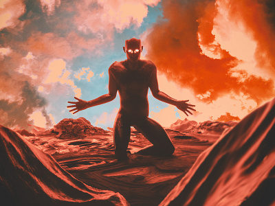 It saw you 3d a4 abstract c4d cinema4d color design mountain poster red render rendering