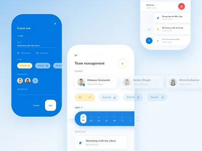 Team Management App app design objectivity task manager tasks team to do ui ux