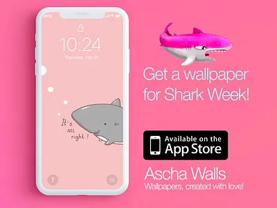 Some very cute wallpapers cheerup cute iphoneapp minimal motivation shark sharkweek wallpaper
