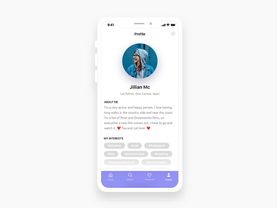 User Profile - Ume app appdesign challenge dailyui dailyuichallenge design end user enduser ios kiss mobile profile sketch ui userprofile ux