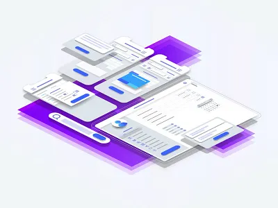 Ui/Ux Design Concept adobe illustrator app design flat graphic design illustration isometric design ui ux vector