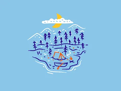 Illustration II assest beer camping escape illustration snow tent true respite