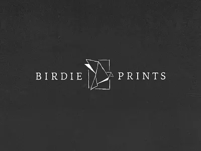 Birdie Prints Logo bird bird logo blackandwhite paper texture