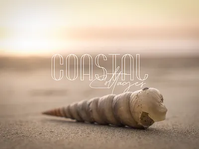 Coastal Cottages Logotype beach beach logo brand identity branding hospitality logo identity logo logotype ocean wordmark