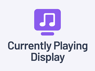 Currently Playing Display Logo branding design icon illustration logo purple typography vector