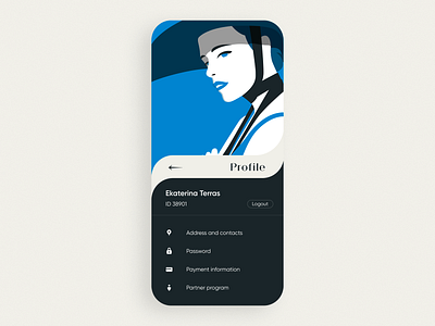 Profile concept app concept illustration options profile ui