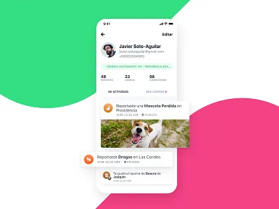 Profile for a social network