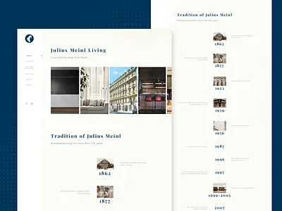 Julius Meinl Living Website Design design julius meinl landing landing page landingpage minimalistic old school retro ui uiux user interface ux web website website design