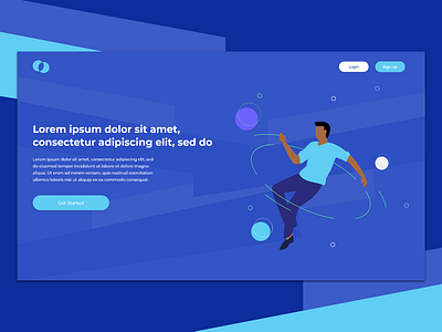 Orbit adobe xd design illustration landing page ui web design